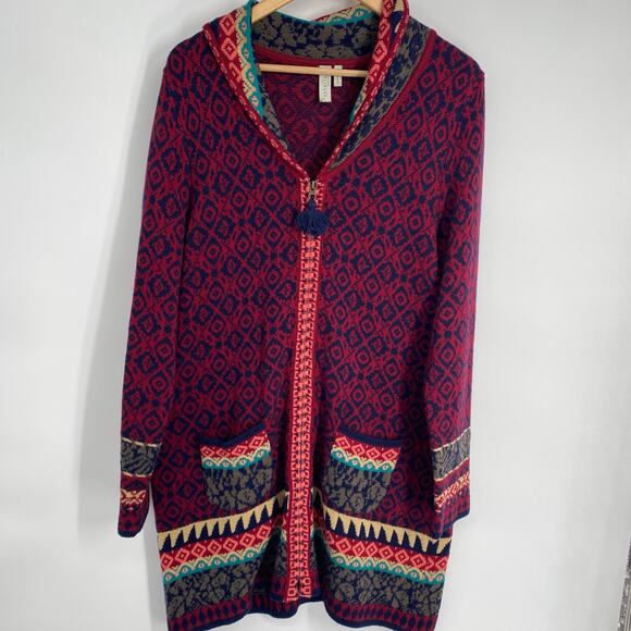 Sahalie Cardigan Women’s Large Aztec Southwest Western Fall Cowgirl Lagenlook - Picture 1 of 9